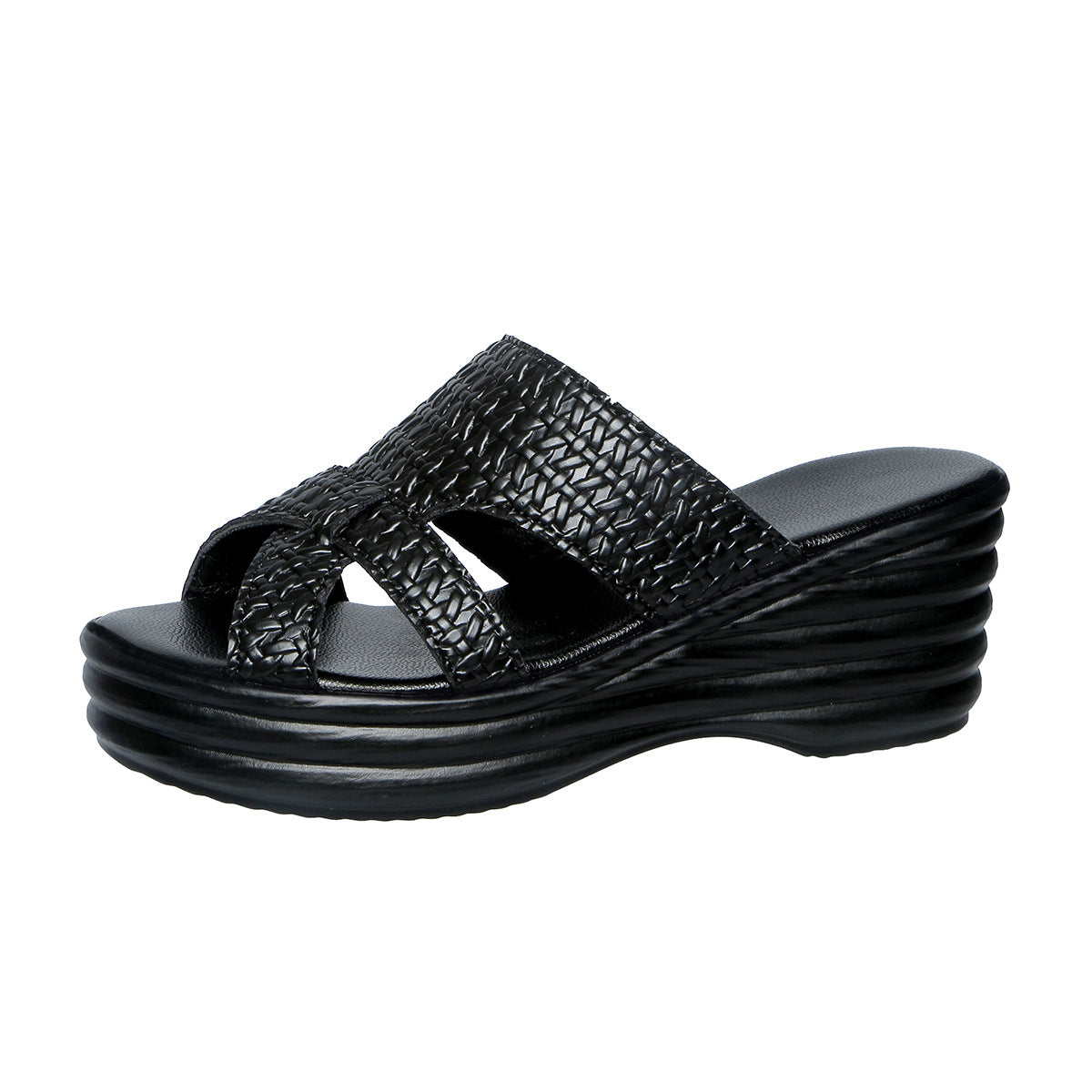 Damen Wedge-Pantoletten mit modischem Kreuzband-Design und komfortabler Sohle R&B