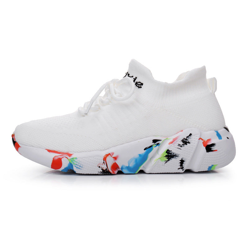 Damen Sportliche Slip-On Sneakers mit elastischem Schaft und dämpfender Sohle