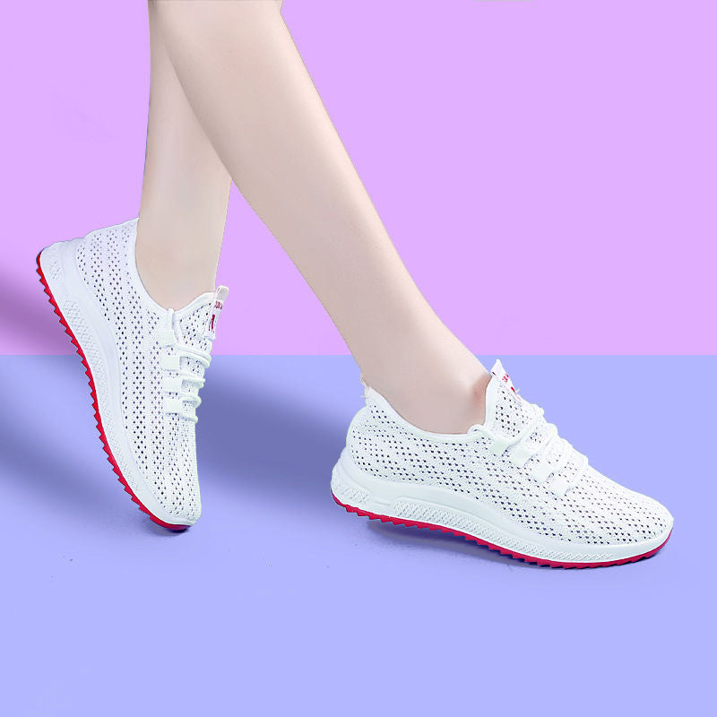 Damen trendige Sport Sneakers mit atmungsaktivem Strick-Obermaterial R&B