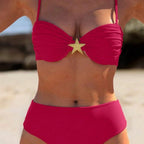 Damen Balconette-Bikini mit dekorativen Sternen R&B