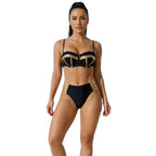 Damen Bikini-Set mit raffiniertem Goldakzent
