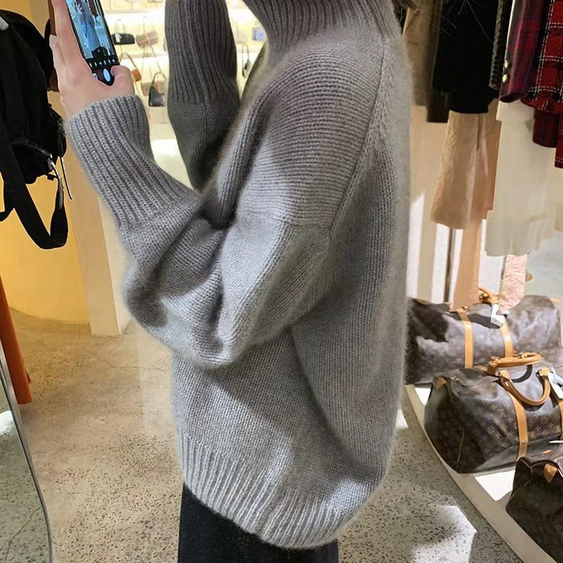 Damen Kuscheliger Rollkragenpullover aus hochwertigem Strick R&B