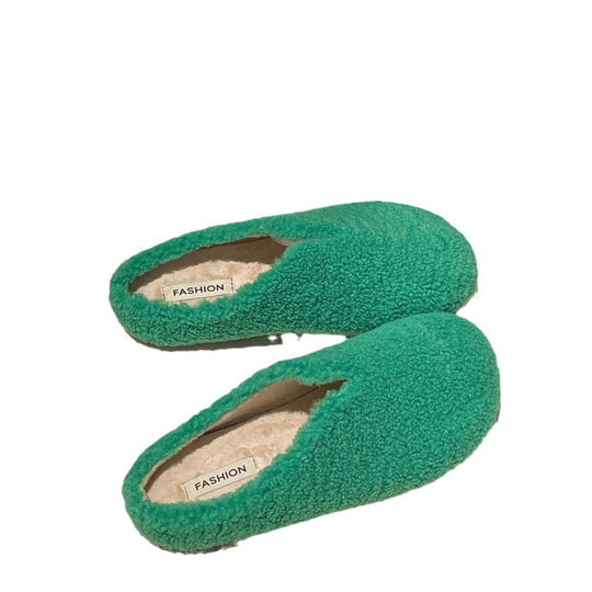 Damen Flauschige Hausschuhe mit rutschfester Sohle und weichem Innenfutter R&B