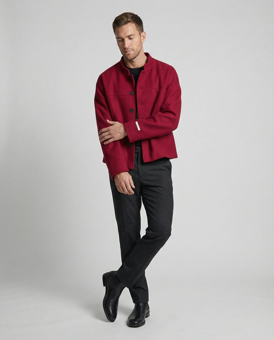 Herren Kurzjacke Herbst Retro China-Stil Lockerer Fit Blazer