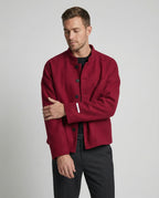Herren Kurzjacke Stehkragen Retro Design Chinesischer Stil Herbst Trend