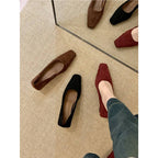 Damen elegante Slingback Pumps im Samt-Look R&B