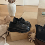 Damen Schnürschuhe im eleganten Design mit stabiler Plateau-Sohle