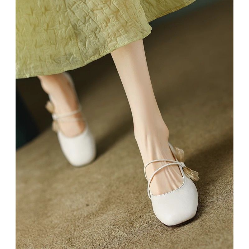 Damen Ballerina mit elegantem Schleifen-Detail und bequemem Blockabsatz R&B