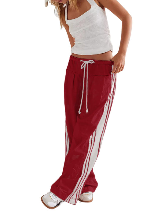 Damen Lässige Sporthose mit seitlichen Streifen R&B