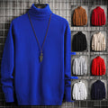 Herren stylischer Rollkragenpullover aus weichem Strickmaterial mit modernen Akzenten R&B