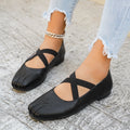 Damen modische Ballerinas mit kreuzförmigen Riemen und eleganter Sohle R&B