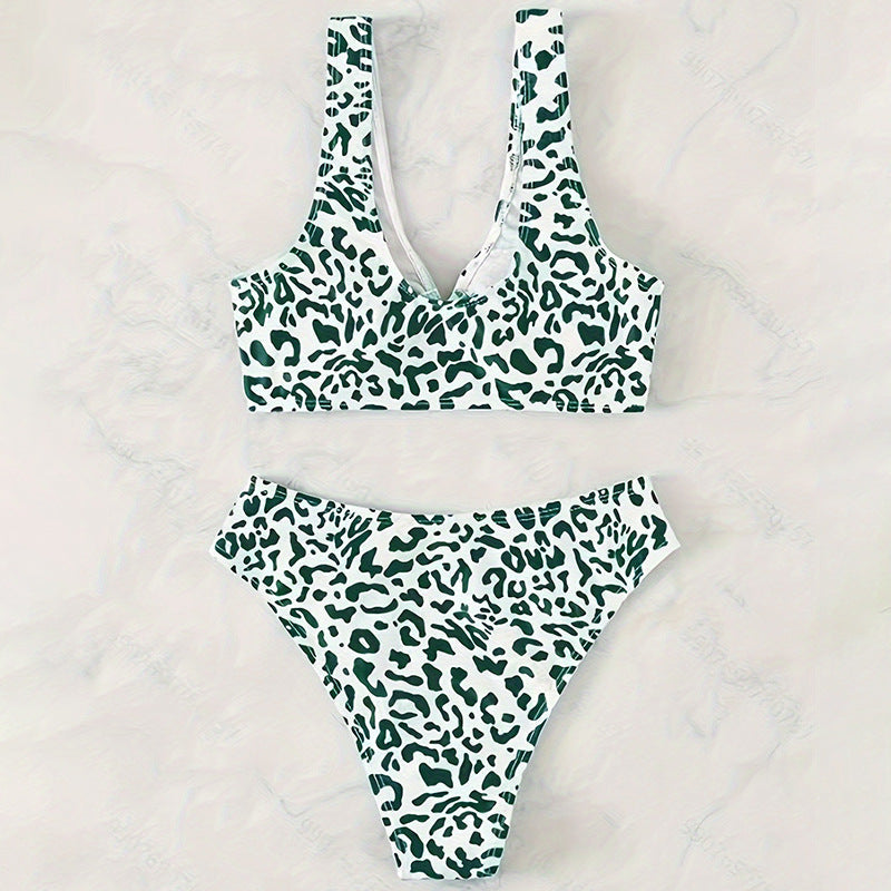 Damen Triangel-Bikini mit modischem Ringdetail und asymmetrischem Schnitt R&B