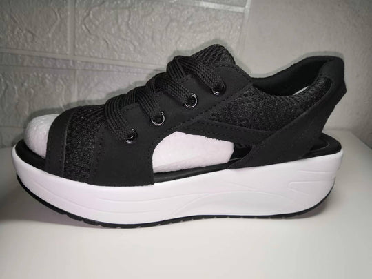 Damen nan Sneaker-Sandale mit Plateau-Sohle und atmungsaktivem Netzgewebe R&B