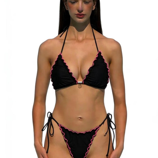 Damen Triangel-Bikini mit verspielten Rüschen R&B