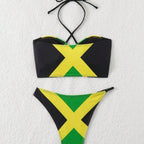 Damen Bikini mit trendy gekreuztem Oberteil und hohem Beinausschnitt R&B