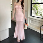 Damen Elegantes Maxikleid mit raffinierten Rüschendetails R&B
