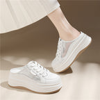 Damen Bequeme Plateau-Sneaker mit atmungsaktiver Mesh-Oberfläche R&B