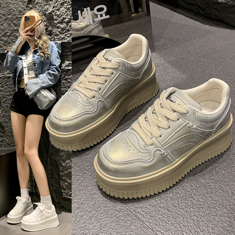 Damen Sneakers mit dickem Plateau und atmungsaktivem Obermaterial R&B