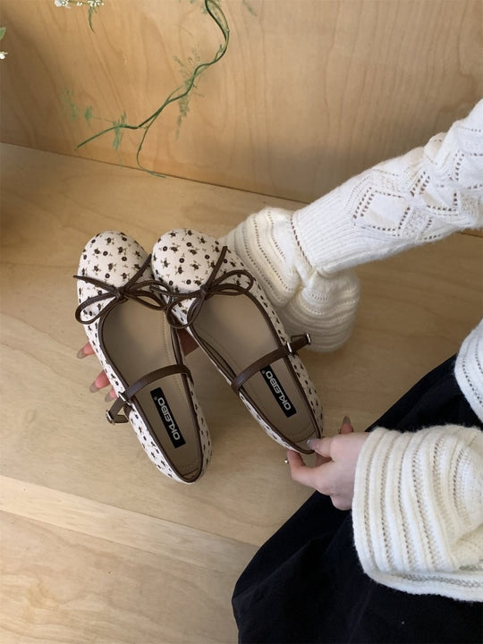Damen Ballerinas mit verspieltem Blumenmuster R&B