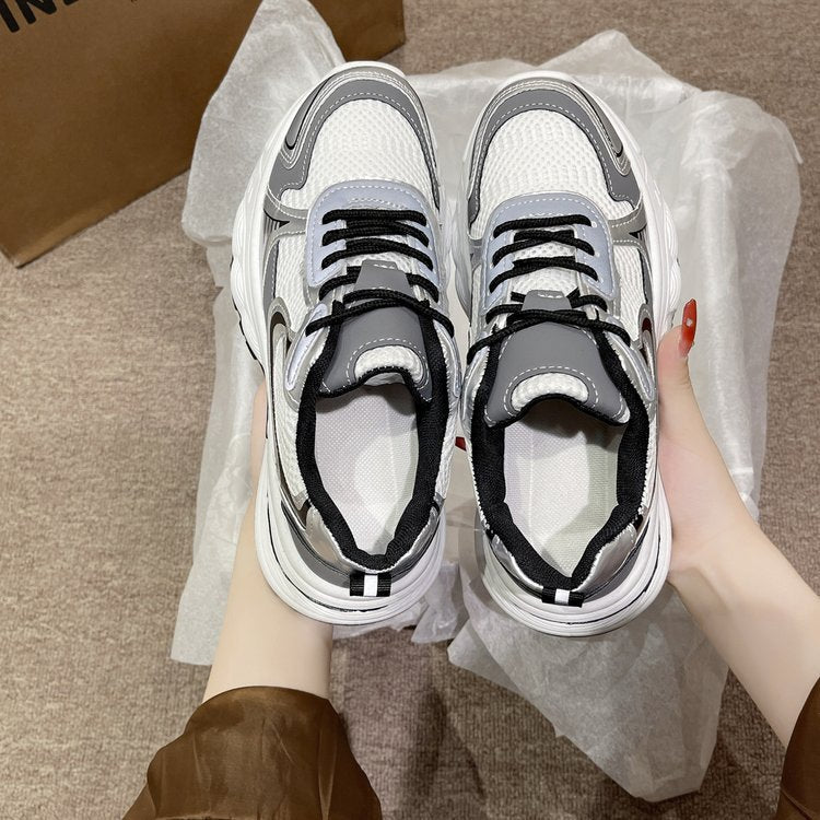 Damen Sportliche Lauf-Sneaker mit atmungsaktiver Mesh-Oberfläche und dämpfender Sohle R&B