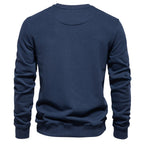 Herren nan klassisches Rundhals-Sweatshirt aus schwerer Baumwollmischung mit angerauter Innenseite und gerippten Bündchen R&B
