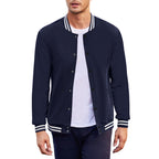 Herren Sportjacke mit kontrastierenden Bündchen und modernen Druckknöpfen R&B