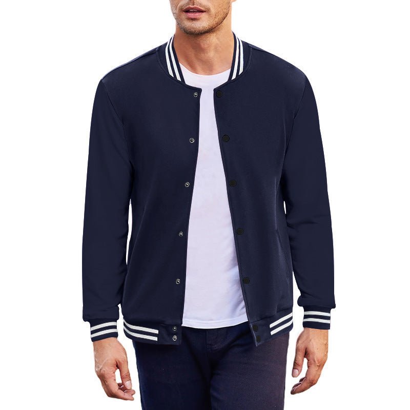 Herren Sportjacke mit kontrastierenden Bündchen und modernen Druckknöpfen R&B
