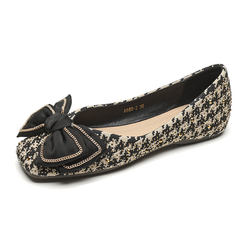 Damen Ballerinas mit eleganter Schleifenapplikation und funkelndem Strass