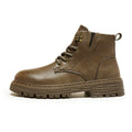 Damen robuste Schnürboots aus hochwertigem Kunstleder