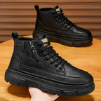 Damen robuste Schnürboots mit hohem Knöchelschutz und rutschfester Sohle