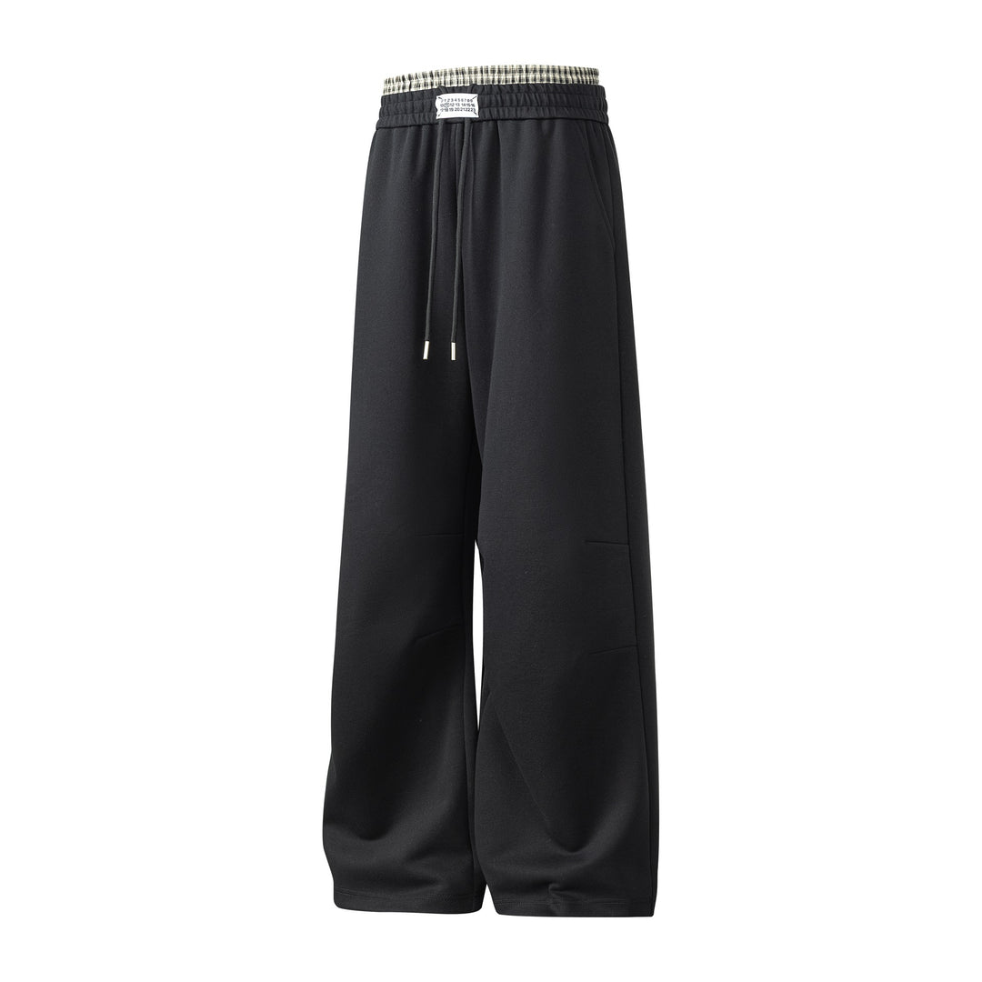 Herren weite Freizeithose aus atmungsaktivem Baumwollmix mit elastischem Bund und seitlichen Taschen R&B