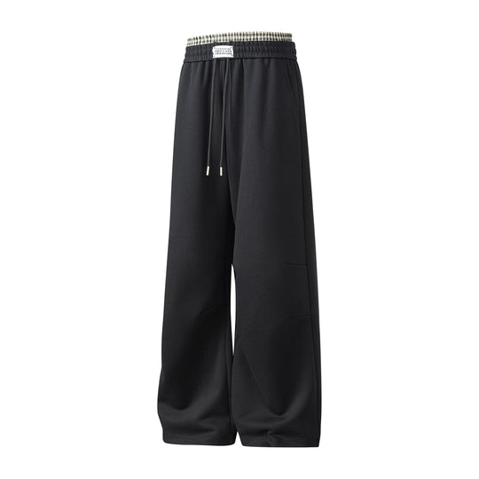 Herren weite Freizeithose aus atmungsaktivem Baumwollmix mit elastischem Bund und seitlichen Taschen R&B