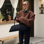 Damen Oversized Wolljacke mit hohem Kragen und modernem Schnitt R&B