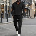 Herren sportliches Freizeitset mit Reißverschluss und praktischen Taschen R&B