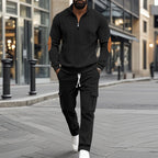 Herren sportliches Freizeitset mit Reißverschluss und praktischen Taschen R&B