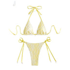 Damen Elegantes Spitzen-Bikini-Set mit verstellbaren Trägern R&B