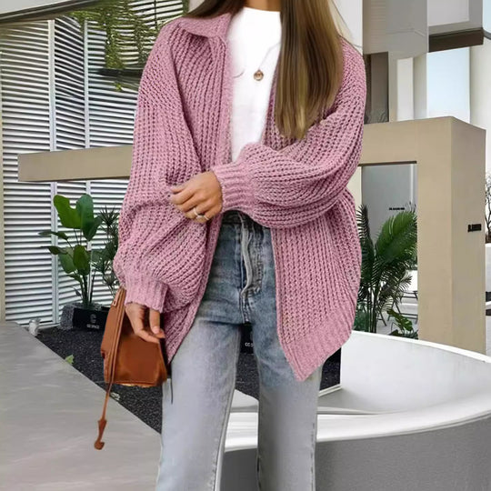 Damen Kuschelige Strickjacke R&B