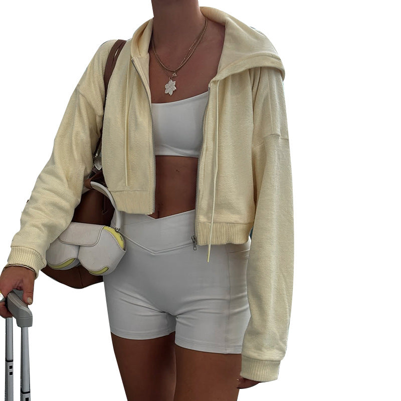 Damen lässige Sportbekleidungs-Set mit cropped Oberteil und bequemen Shorts R&B