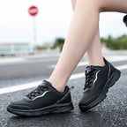 Damen nan urbaner Kunstleder-Sneaker mit gepolstertem Fersenkragen, stoßdämpfender Leichtsohle und Fersenlasche R&B