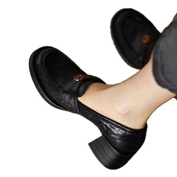 Damen Mokassins mit elegantem Riemen und hochwertigem Lederobermaterial R&B