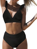 Damen Moderner Bikini mit Volant-Details R&B