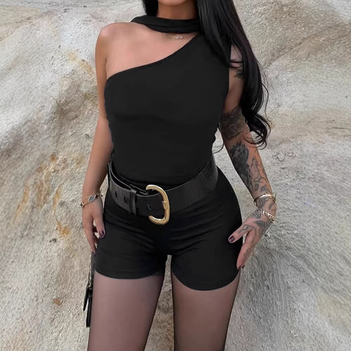 Damen Asymmetrisches Oberteil mit bindbarem Kragen und Raffung R&B