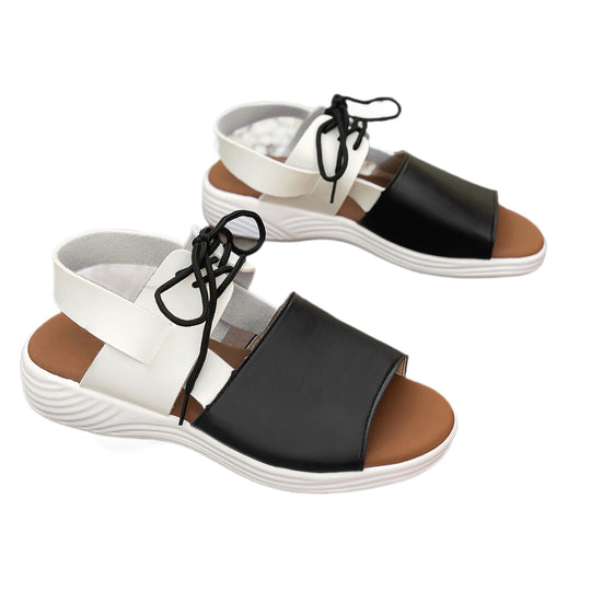 Damen modische Riemchensandalen mit atmungsaktivem Design und elastischem Riemen R&B