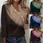 Damen Langarmshirt mit Knopfdetails und modernem Design R&B