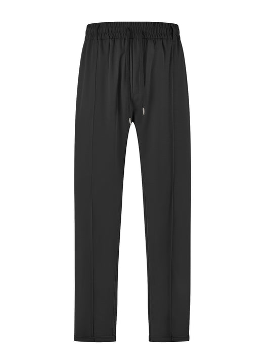 Damen nan elegante Jersey-Hose mit Bügelfalte Tunnelzugbund und schmaler Beinführung R&B