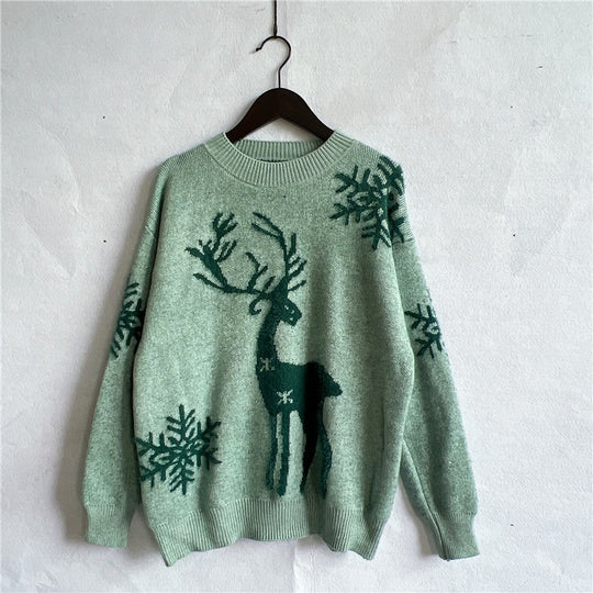 Damen Weihnachtspullover mit festlichem Rentierdesign und hochwertiger Strickqualität R&B