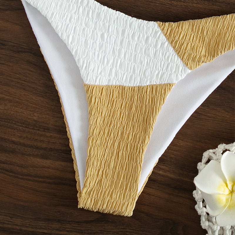 Damen Triangel-Bikini mit raffiniertem Rippdesign