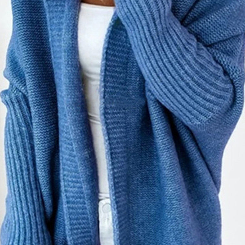 Damen Lässiger Strickpullover mit offener Front und feiner Struktur R&B