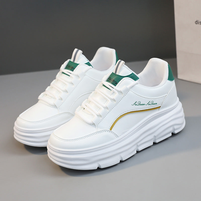 Damen Sportliche Plateau Sneakers mit atmungsaktiver Oberflächenstruktur und dämpfender Laufsohle R&B