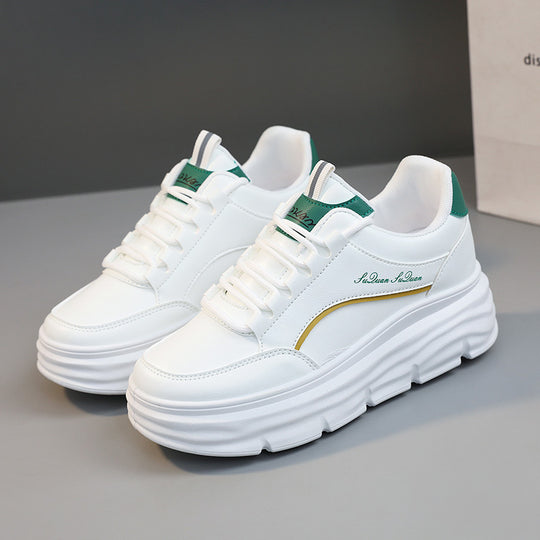Damen Sportliche Plateau Sneakers mit atmungsaktiver Oberflächenstruktur und dämpfender Laufsohle R&B